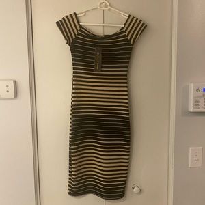 Stripped Midi Dress
